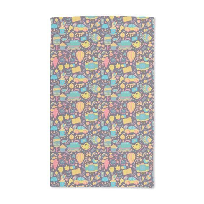 Funny Leisure Time at Night Hand Towel (Set of 2)