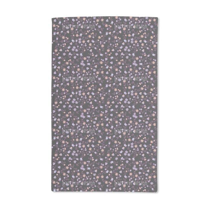 Mille Fleurs Noir Hand Towel (Set of 2)