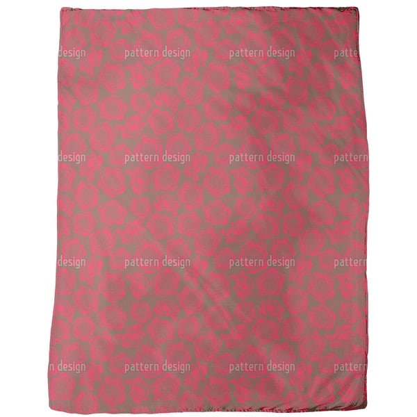 Rose Blossoms Red Fleece Blanket
