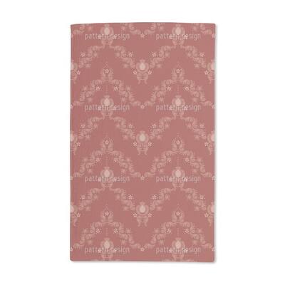 Floral Baroque Red Hand Towel (Set of 2)