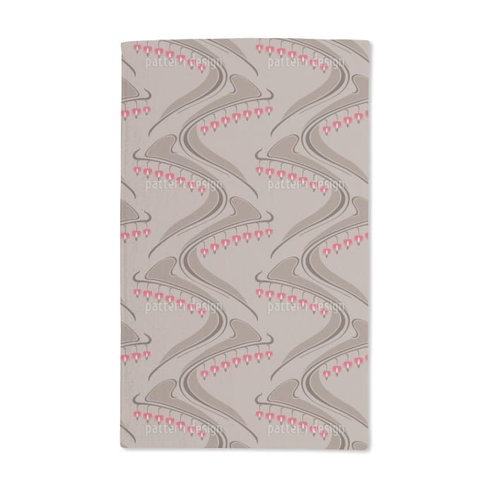 Heart Shaped Brown Hand Towel (Set of 2)