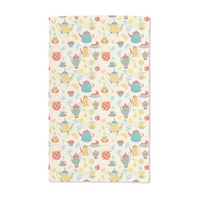 Tea Time in the Park Hand Towel (Set of 2)