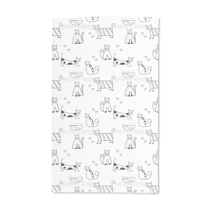 Funny Cats Hand Towel (Set of 2)
