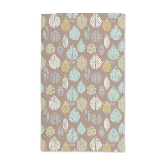 Scandinavian Leaf Archives Hand Towel (Set of 2)