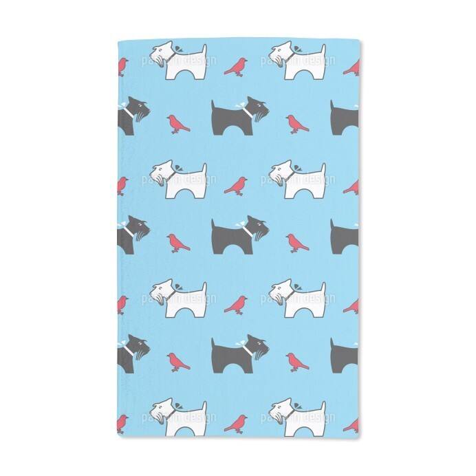 A Terriers Bird Eye View Hand Towel (Set of 2)