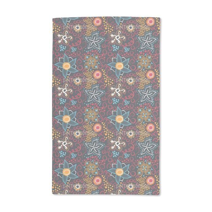 Floral Art Hand Towel (Set of 2)