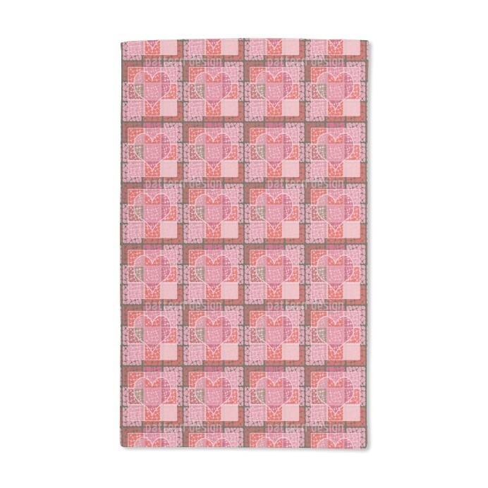 Heart to the Square Hand Towel (Set of 2)