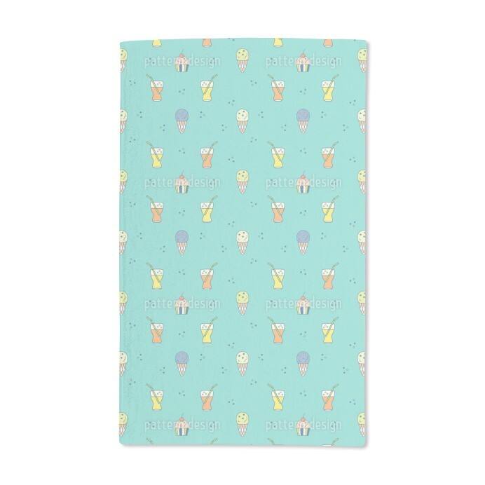Ice Cream and Ice Tea Hand Towel (Set of 2)
