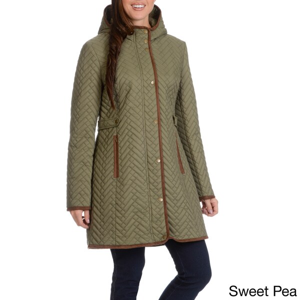 larry levine quilted coat