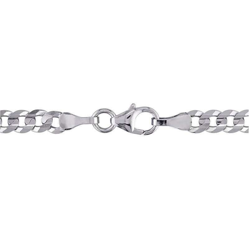 Miadora Engravable Link ID Bracelet in 10k White Gold