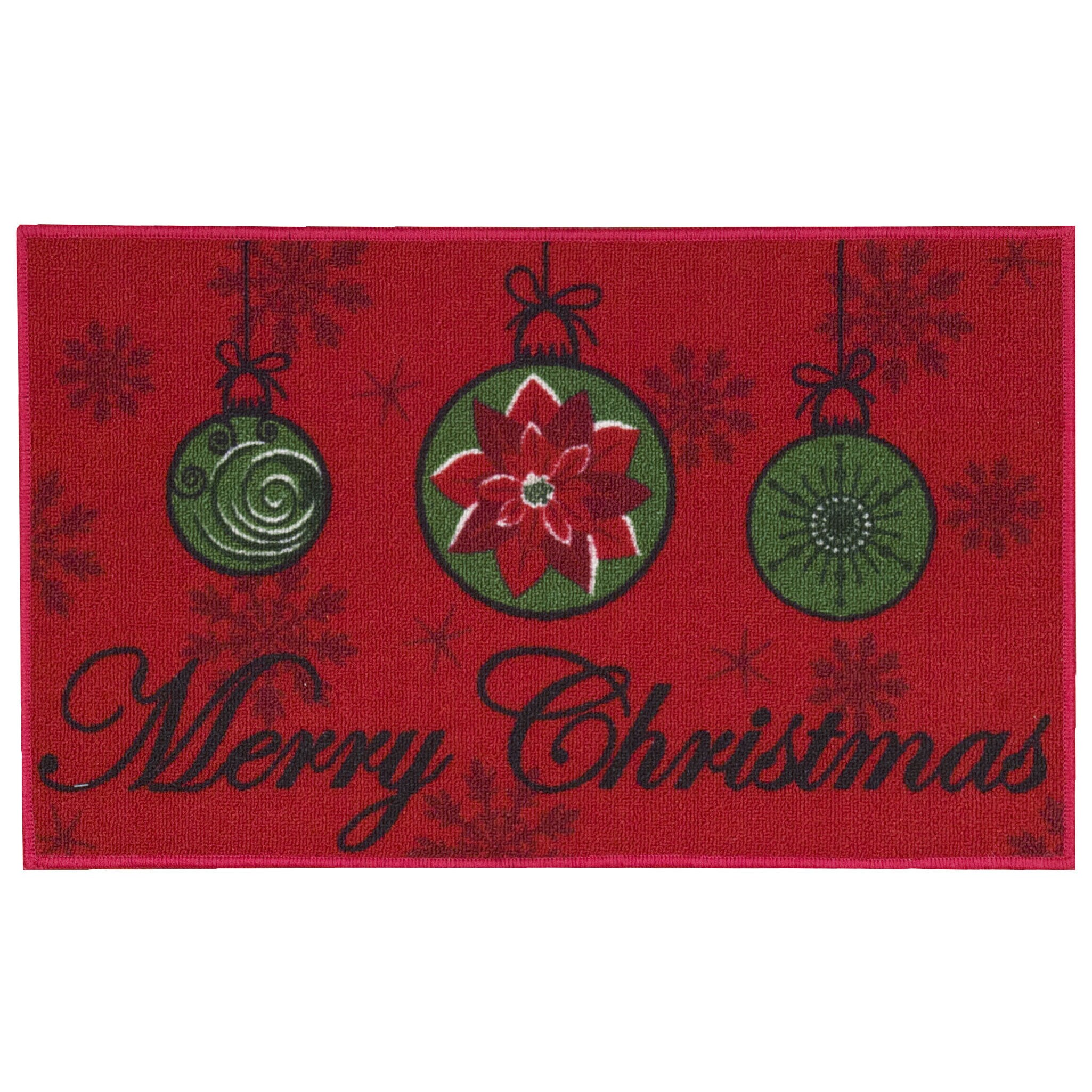 Nourison Essential Elements Merry Christmas Light Red Accent Rug - 1'6" x 2'3"