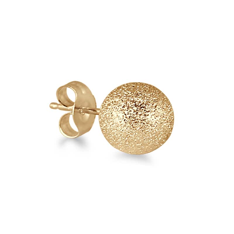 Marquee Jewels 14K Yellow Gold Laser Cut 4-millimeter Ball Stud Earrings