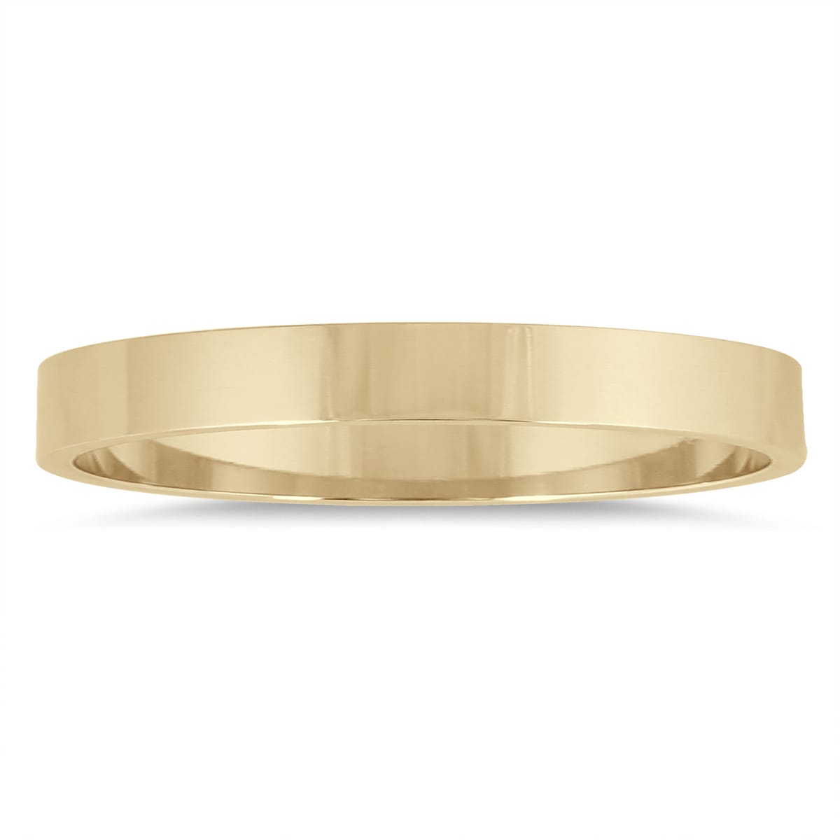 Marquee Jewels 14K Yellow Gold 2-millimeter Flat Wedding Band