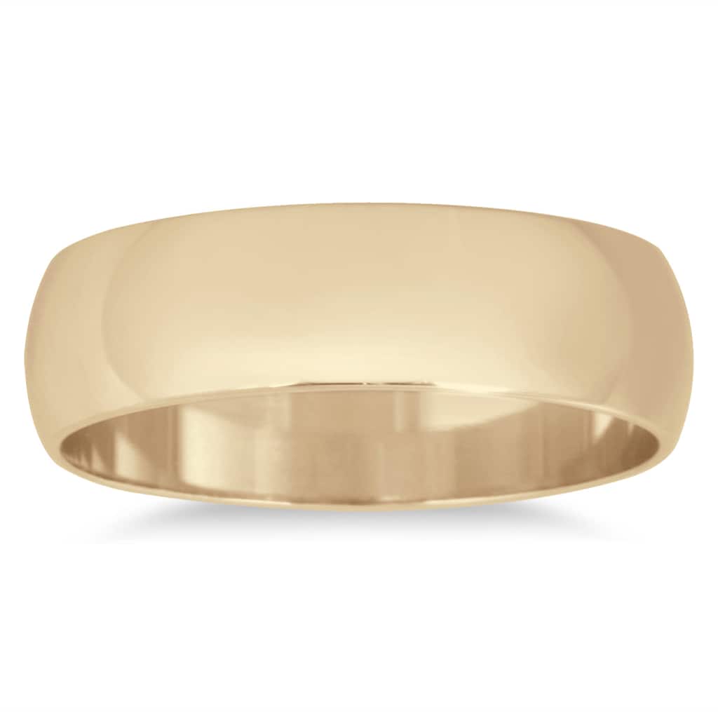 Marquee Jewels 14k Yellow Gold 5-millimeter Domed Wedding Band