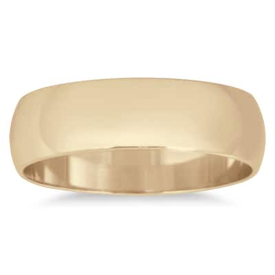 Marquee Jewels 14k Yellow Gold 5-millimeter Domed Wedding Band