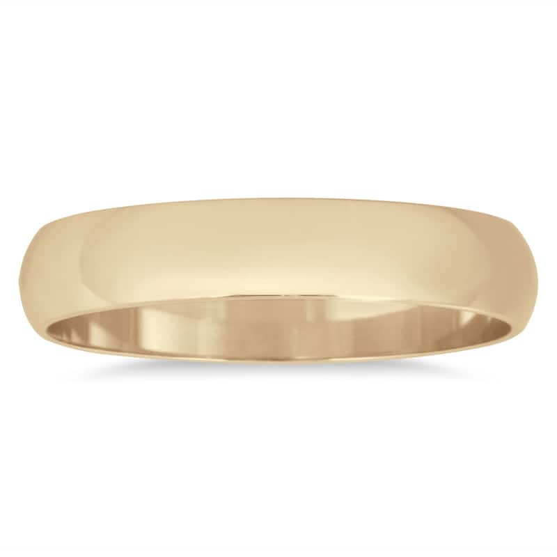 Marquee Jewels 14k Yellow Gold 3-millimeter Domed Wedding Band - 9.5