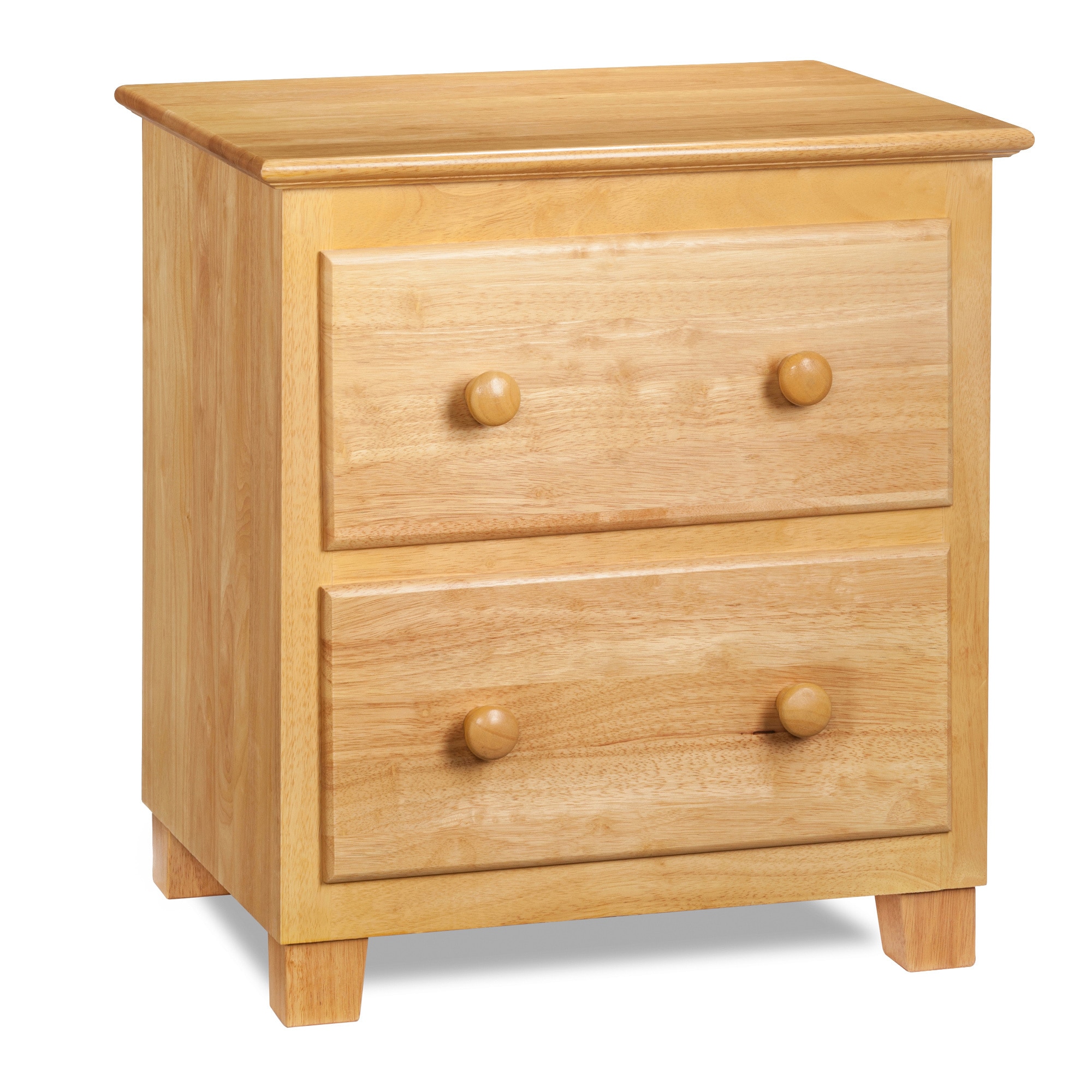 Shop Black Friday Deals On Atlantic Natural Maple Wood 2 Drawer Night Stand Overstock 12634998