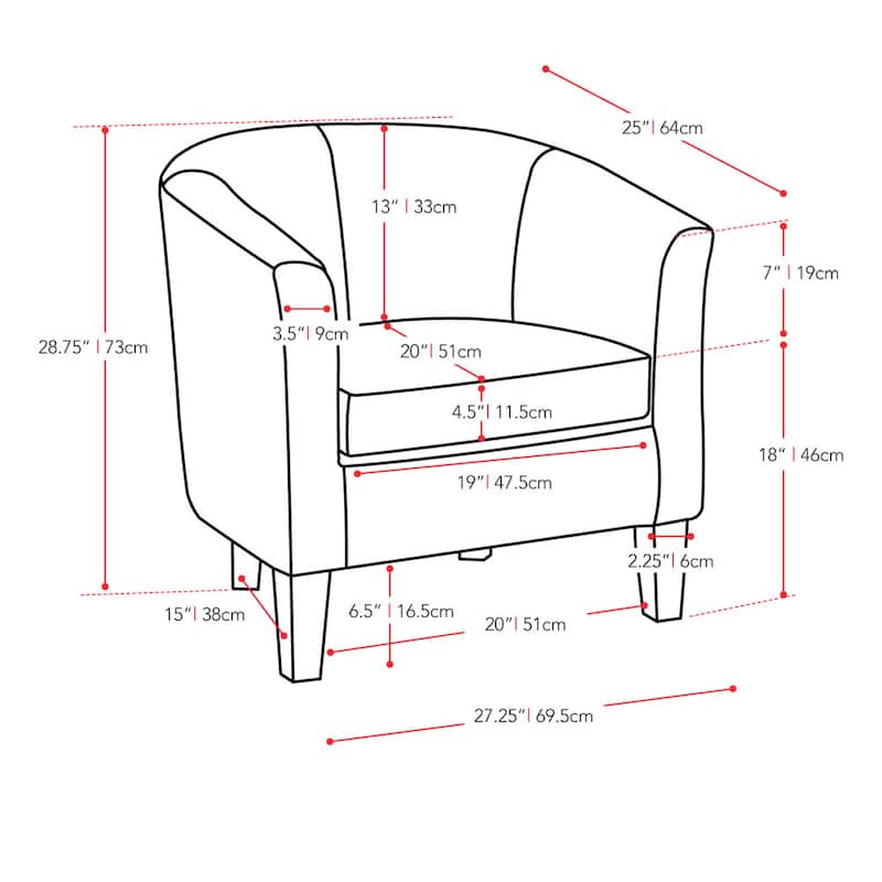 Copper Grove Broadway Upholstered Club Chair