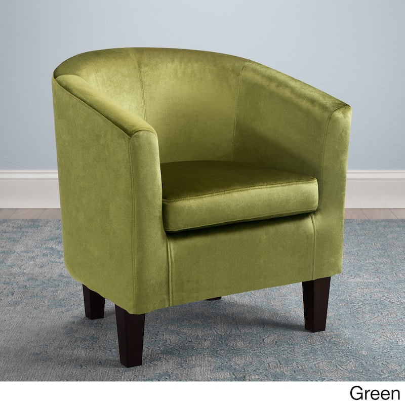 Copper Grove Broadway Velvet Upholstered Tub Chair - Green