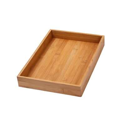 YBM Home & Kitchen Bamboo 14-inch Long x 10-inch Wide x 2-inch High Drawer Organizer Box