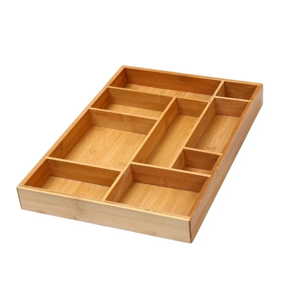 Shop Ybm Home Kitchen Brown Bamboo Utility Drawer Dividers On