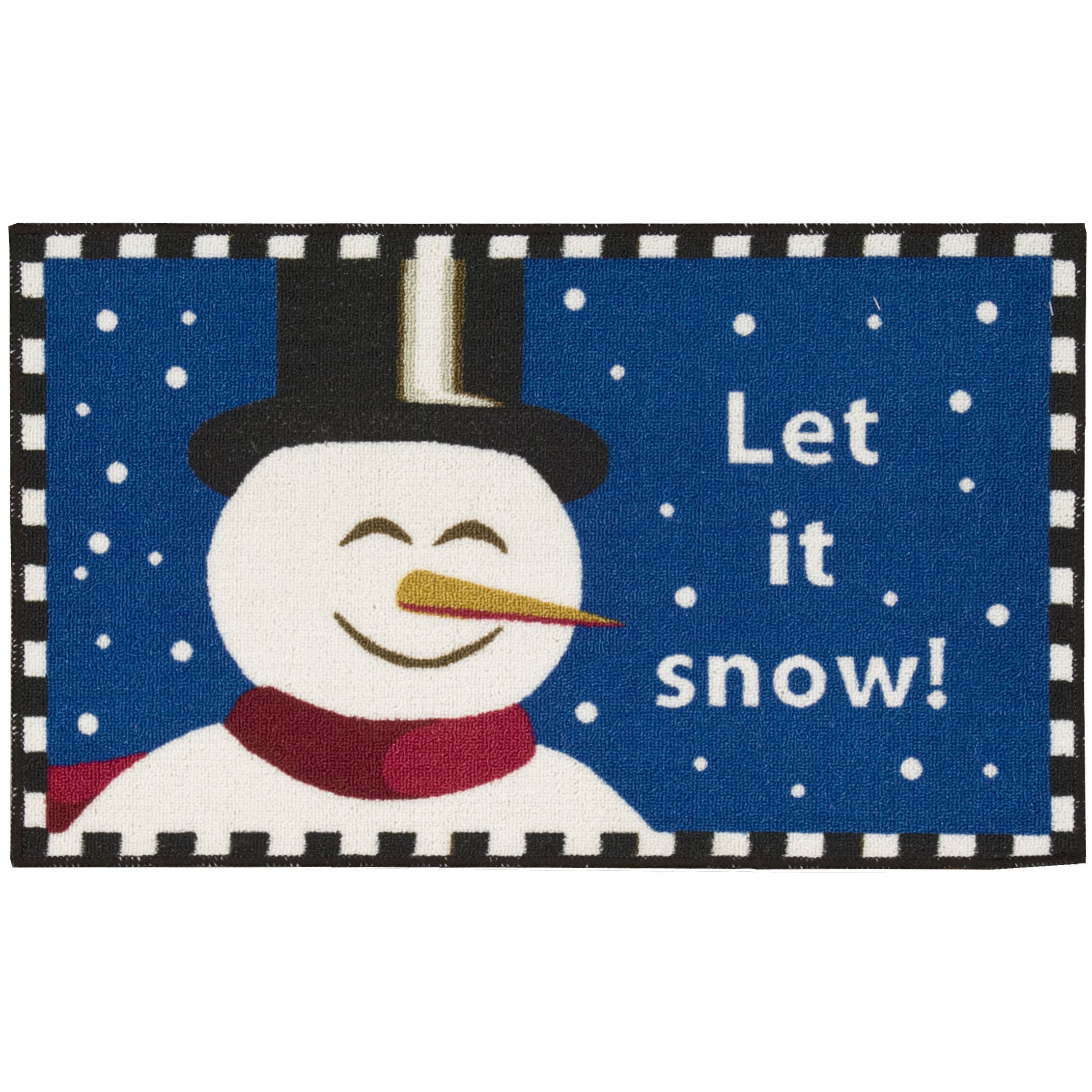 Nourison Essential Elements Let It Snow Snowman Blue Accent Rug - 1'6" x 2'3"