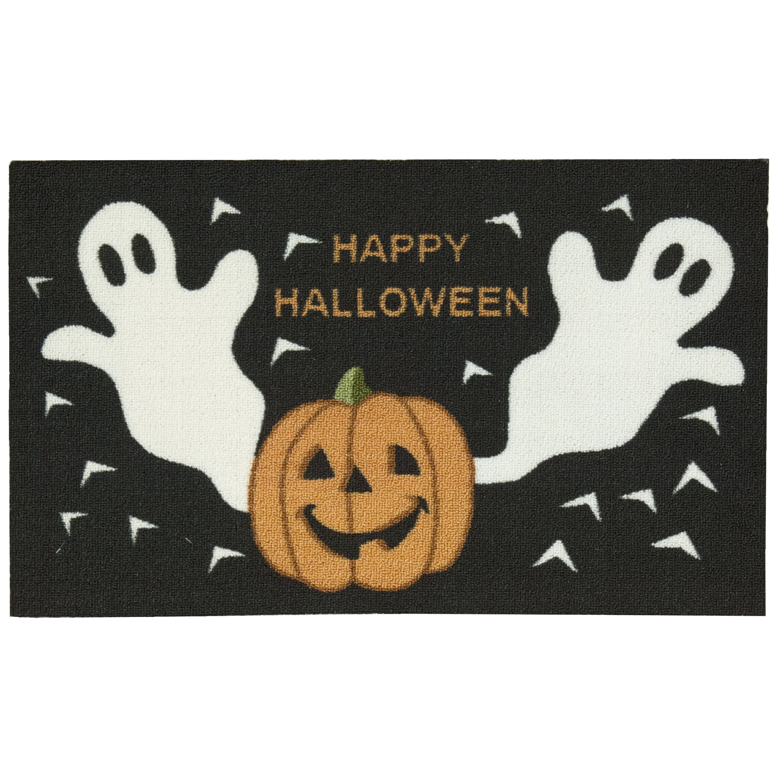 Nourison Essential Elements Ghost & Pumpkins Black Accent Rug - 1'6" x 2'3"