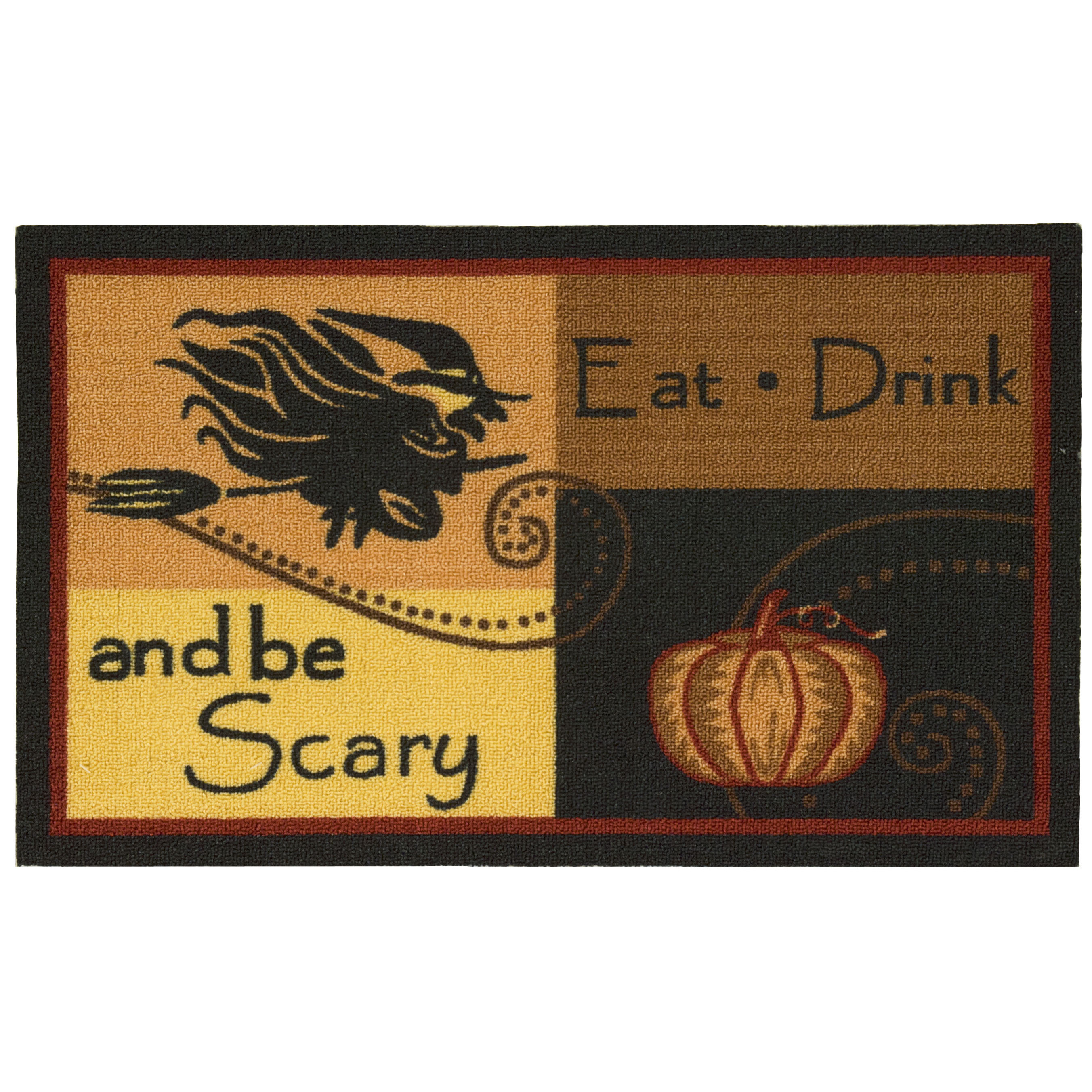 Nourison Essential Elements Eat Drink Be Scary Multicolor Accent Rug - 1'6" x 2'3"