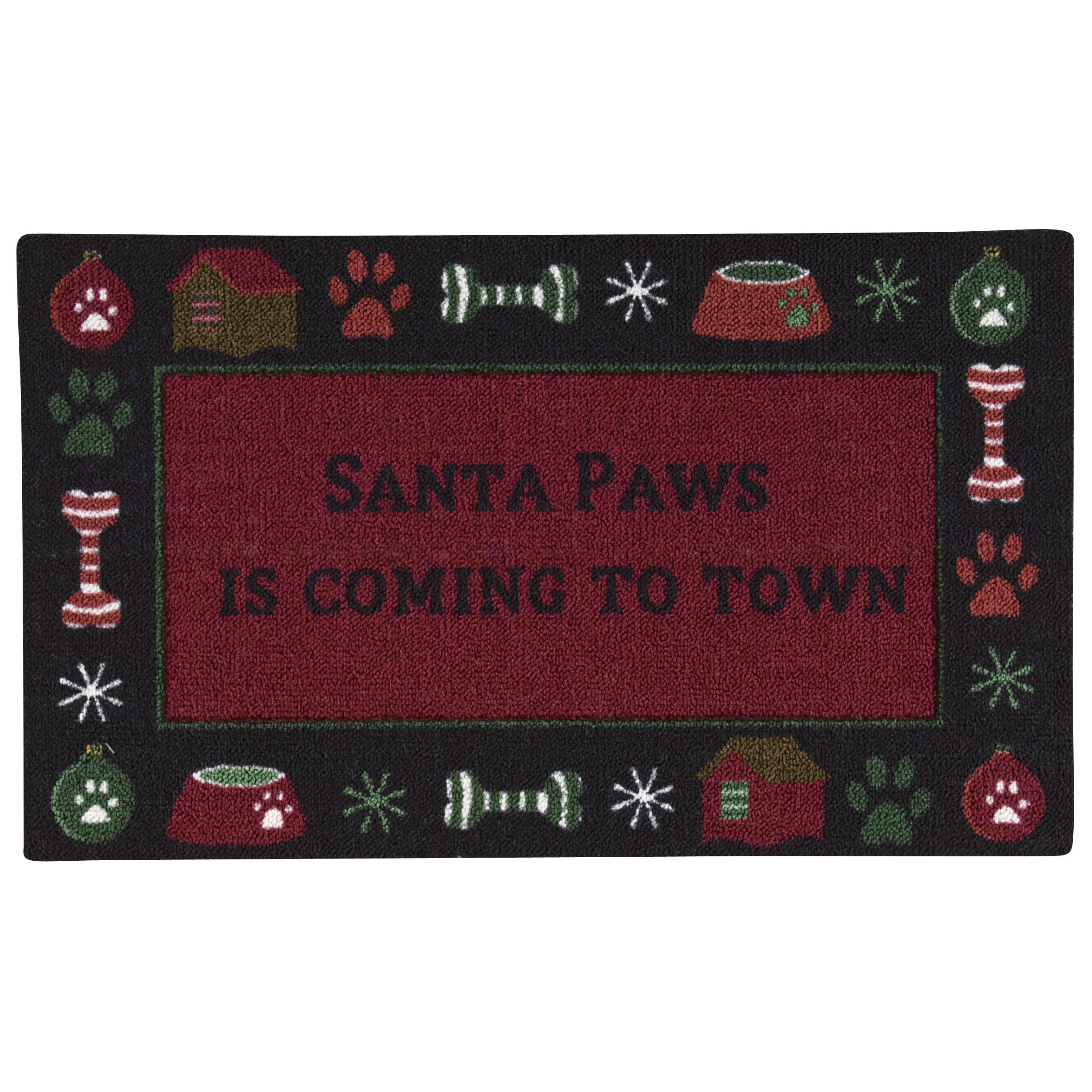 Nourison Enhance Santa Paws Red Accent Rug - 1'6" x 2'6"
