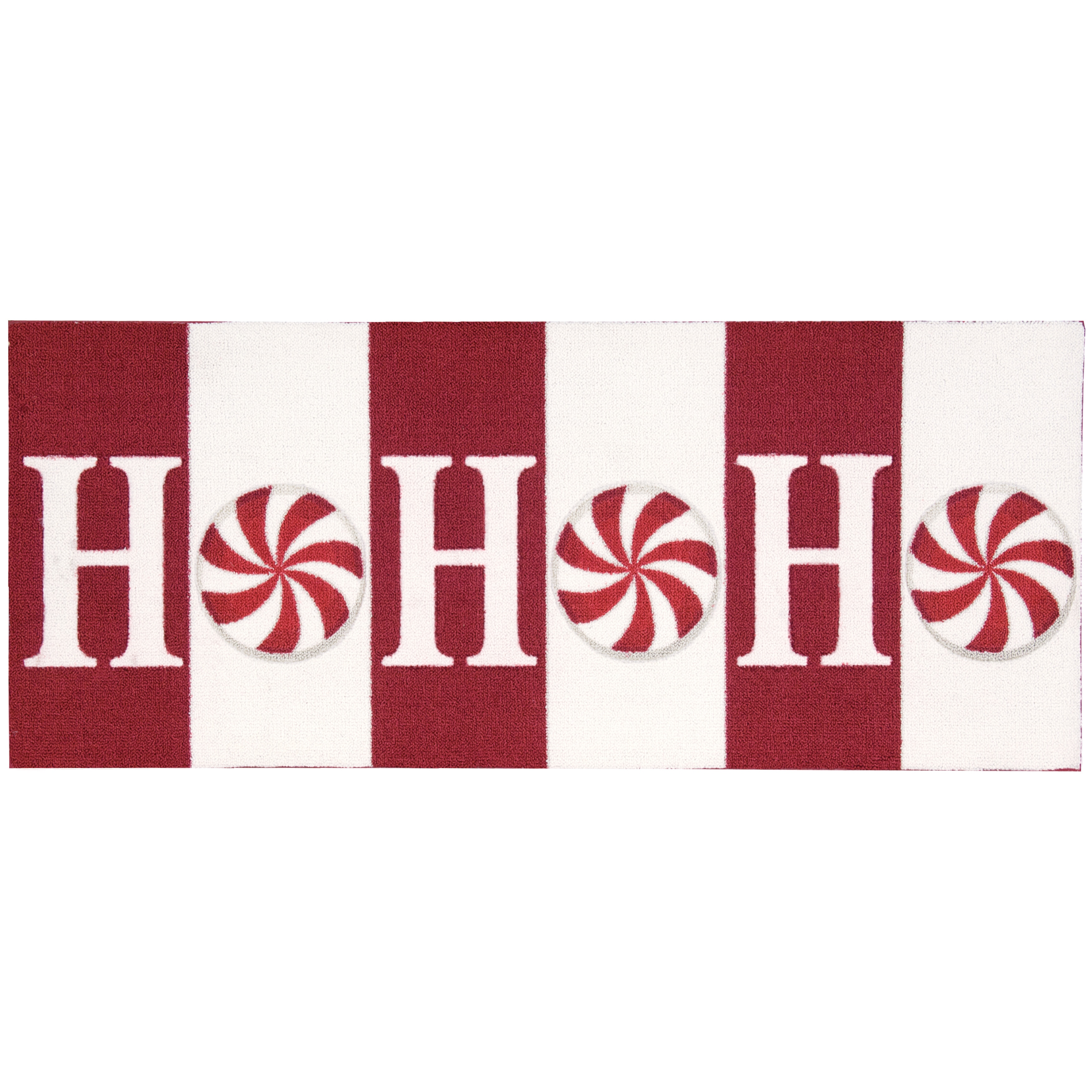 Nourison Enhance Ho Ho Ho Red Accent Rug (1'10 x 4'6) - 1'10" x 4'6" Runner