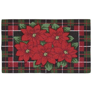 Nourison Enhance Poinsettia Black Accent Rug - 1' 6" x 2' 3"