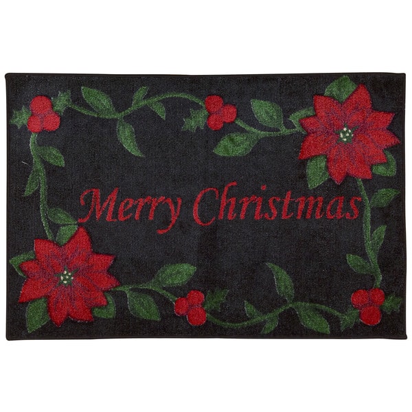 slide 2 of 21, Nourison Accent Decor/Xmas Accent Rug 1'6" x 2'6" - Black