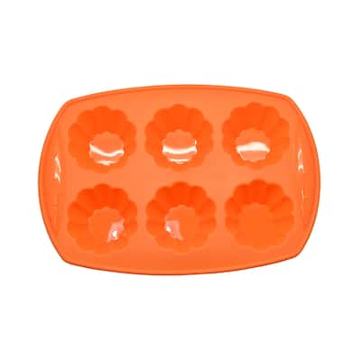 Prime Cook Silicone Flower-shaped 6-count Cupcake Pan