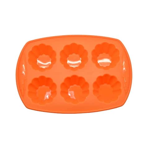 Prime Cook Silicone Flower-shaped 6-count Cupcake Pan