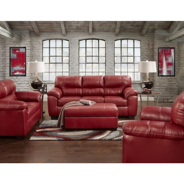 Copper Grove Bissingen 4-piece Red Sofa Set