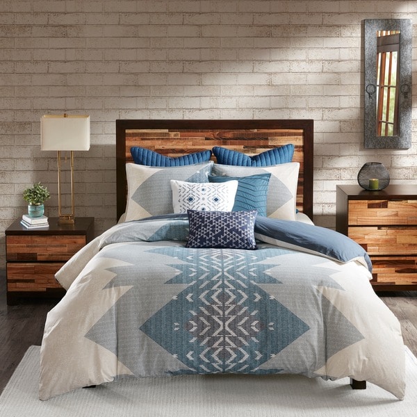 Shop INK+IVY Nova Blue Cotton Printed Comforter Mini Set ...