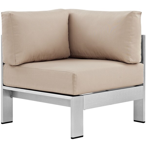 modway shore outdoor patio aluminum armchair