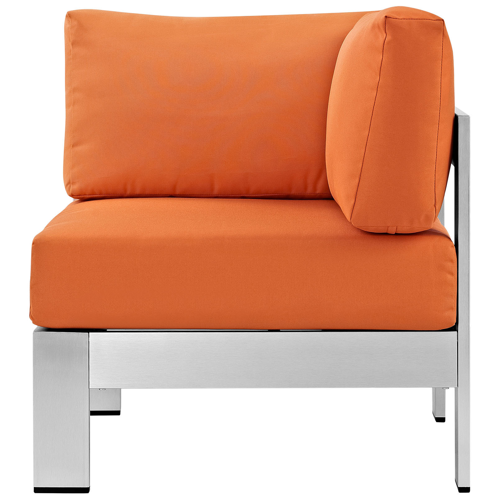 modway shore outdoor patio aluminum armchair