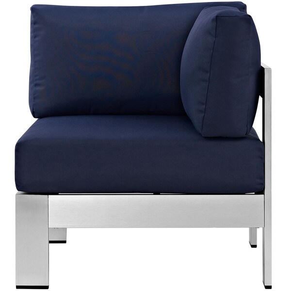 modway shore outdoor patio aluminum armchair
