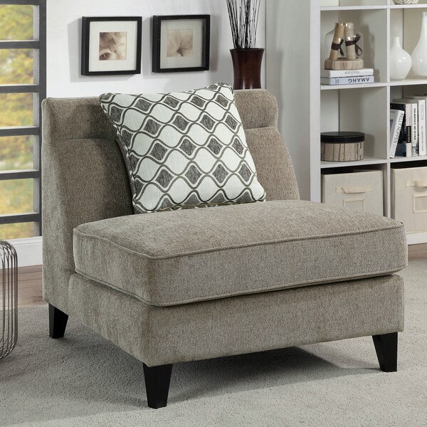 Shop Furniture of America Luxden Contemporary Brown Linen-like Wide