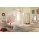 preview thumbnail 2 of 0, ACME Priya II Youth Canopy Bed, White & Light Purple