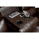 preview thumbnail 9 of 12, Furniture of America Brown Leather 2-piece Reclining Sofa Set