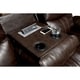 preview thumbnail 6 of 12, Furniture of America Brown Leather 2-piece Reclining Sofa Set