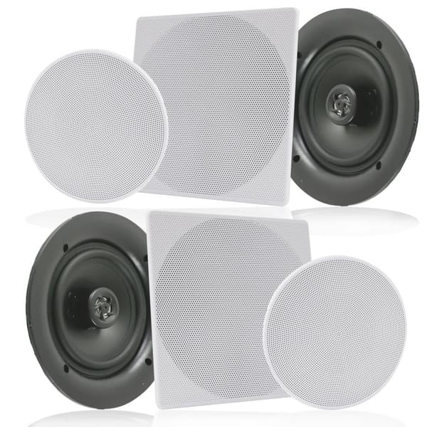 Shop Pyle Pdic16106 White 10 Inch 300 Watt Dual In Wall In Ceiling