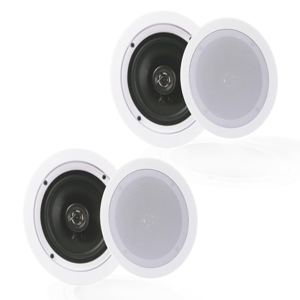 Shop Pyle White Abs In Wall In Ceiling Flush Mount Speakers