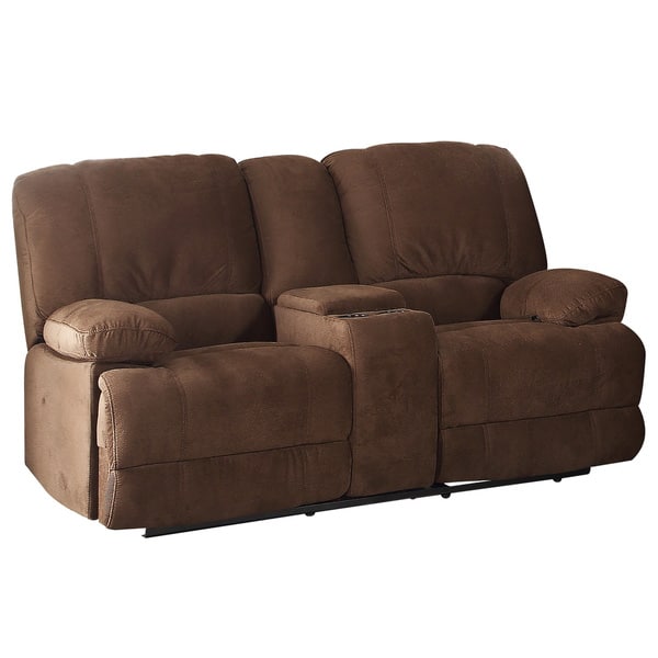 slide 2 of 11, Kevin Upholstered Reclining Loveseat Gentle Lower Lumbar Massage