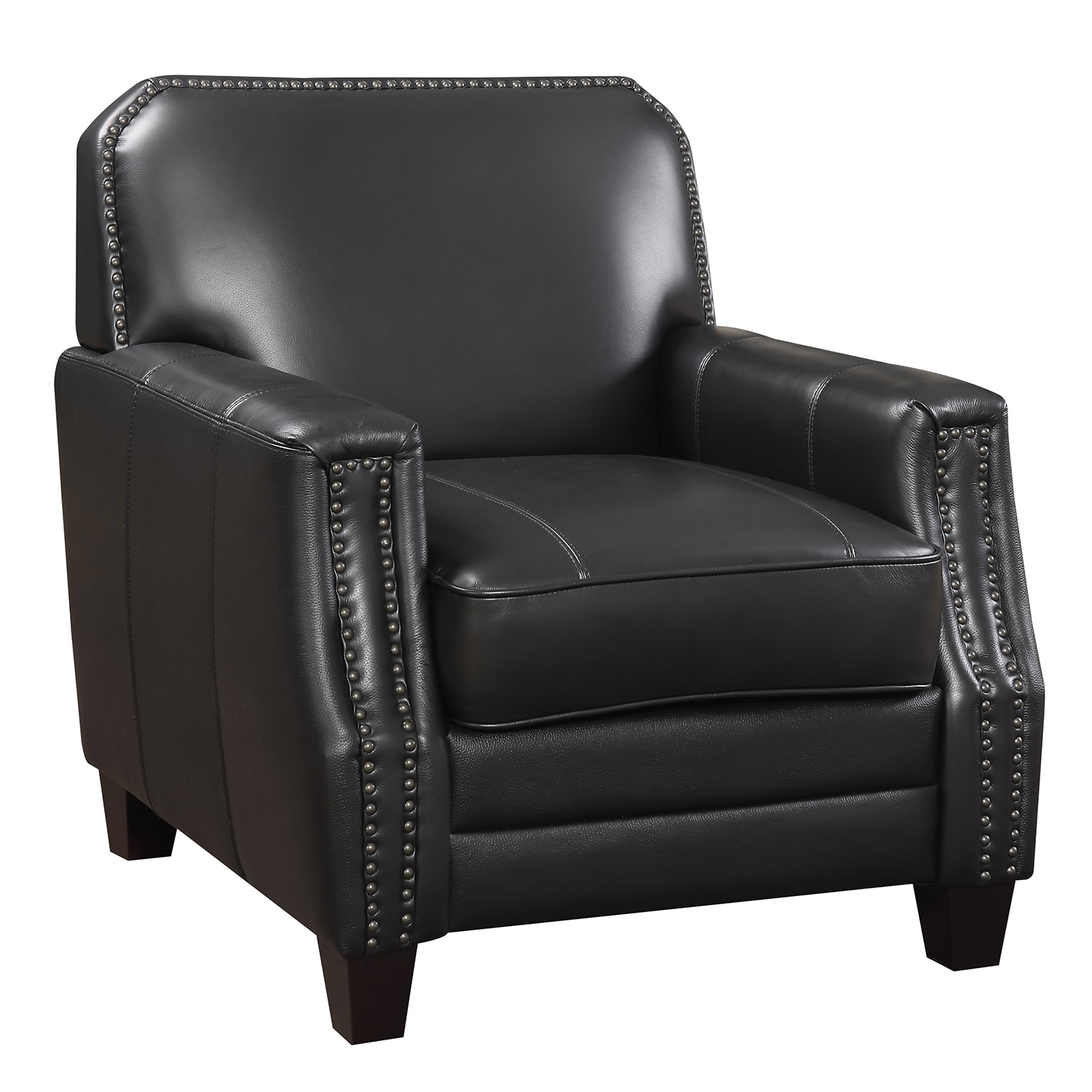 Shop Full Grain Leather Club Arm Chair Overstock 12637170