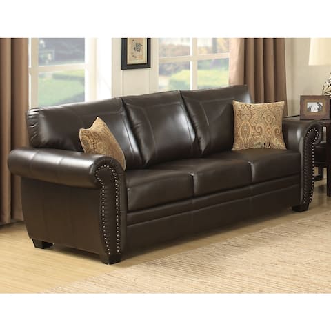 Copper Grove Blackmuir Traditional Brown Stationary Sofa