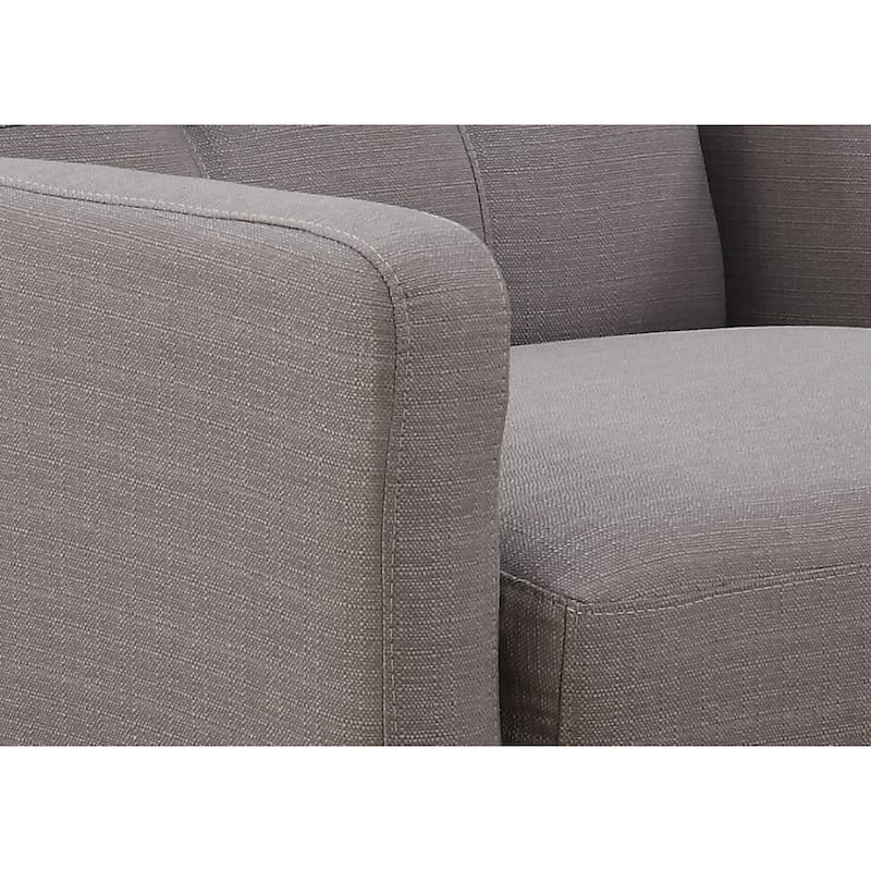 AC Pacific Crystal Grey Polyester Mid-century Armchair