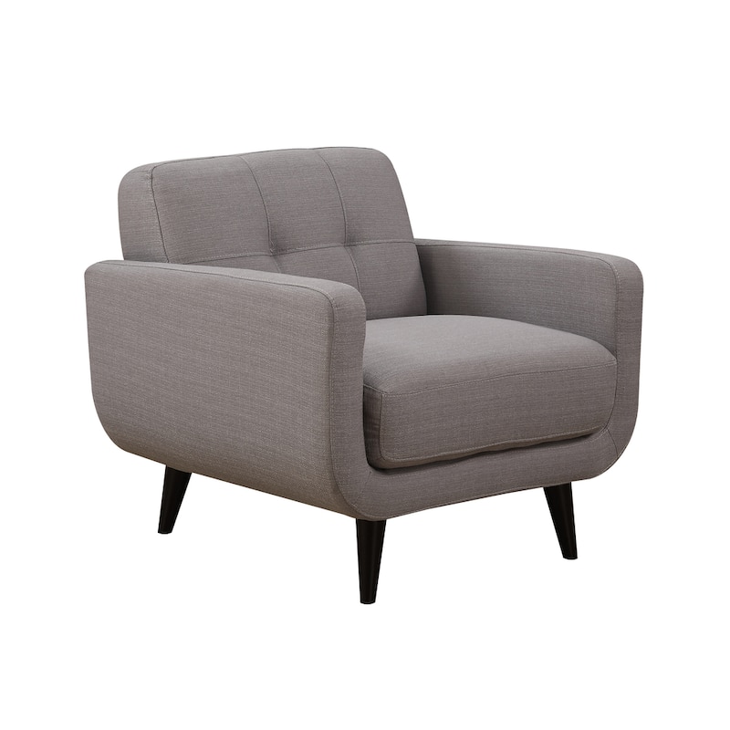 AC Pacific Crystal Grey Polyester Mid-century Armchair